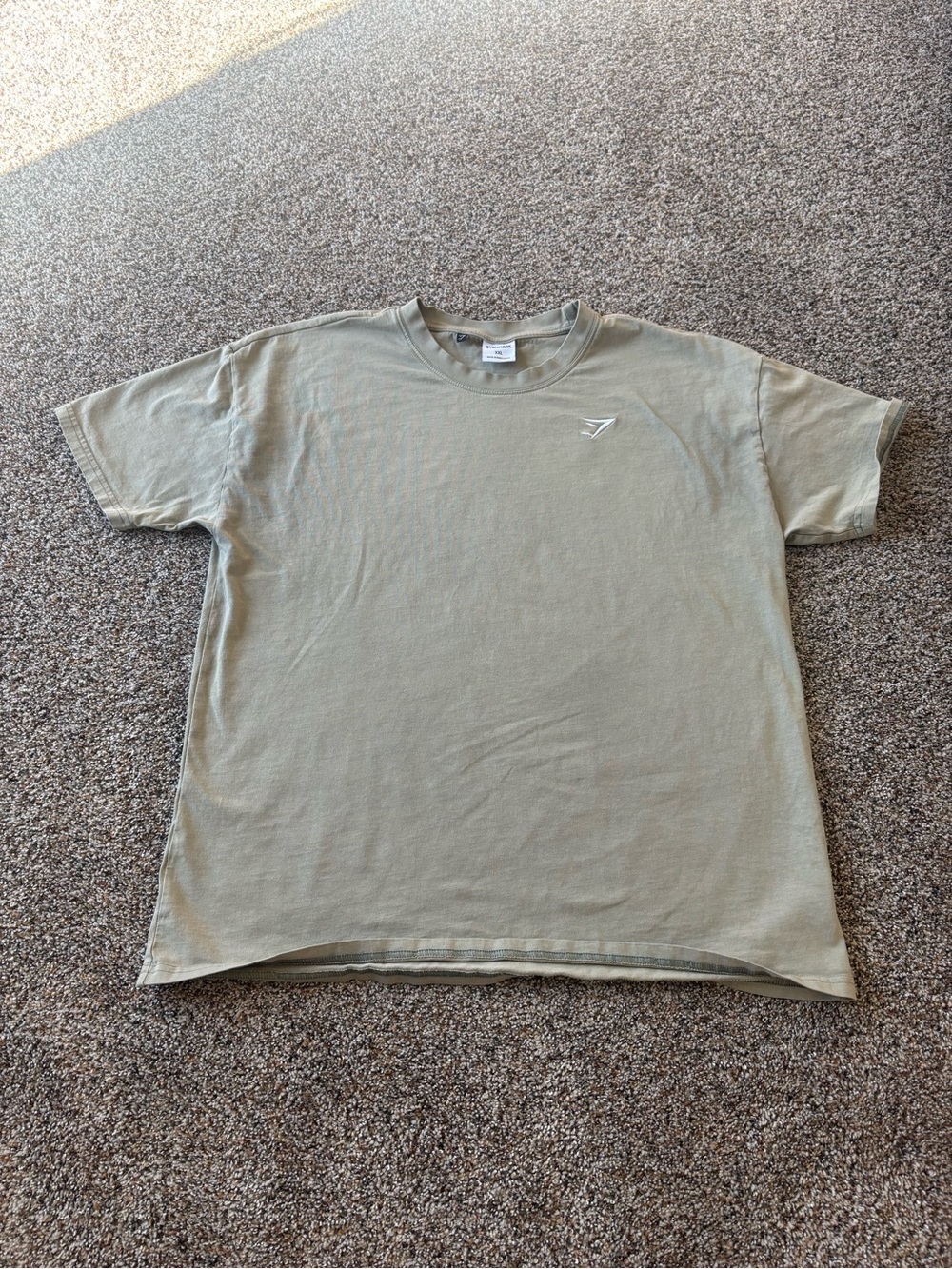Gymshark Essential Oversized T Shirt Sage Green XXL Embroidered Logo